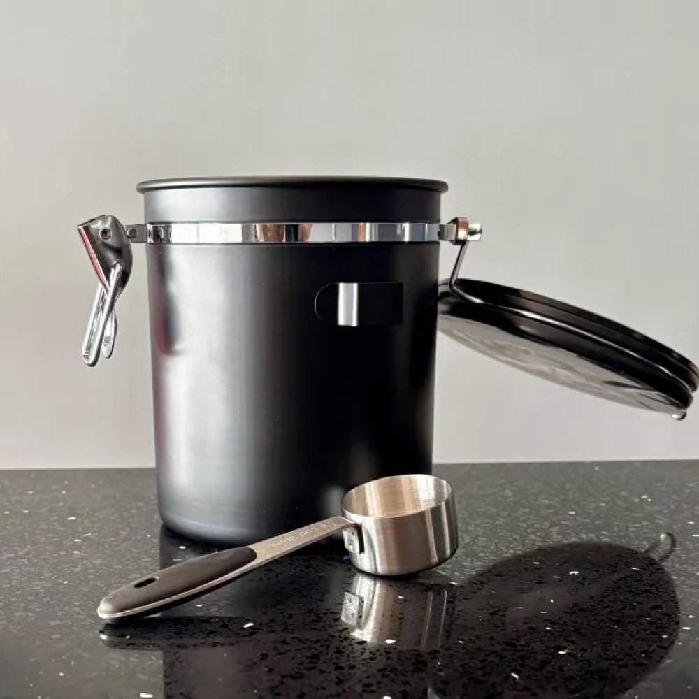 Recipiente para Café Hermético Negro Mate 1.5L